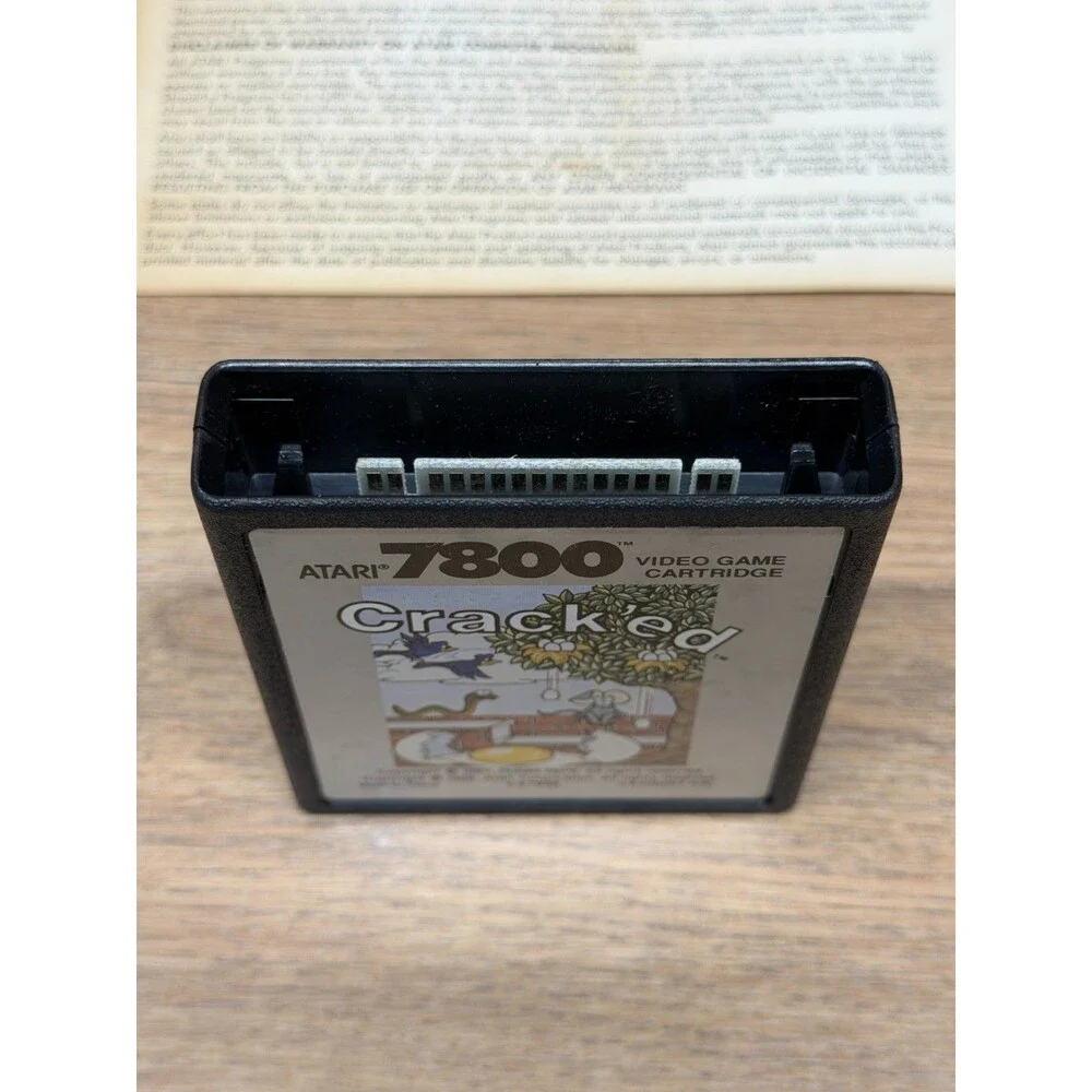 Crack'ed (Atari 7800, 1988) Complete CIB w/ Manual, Warranty Card, Poster & Box